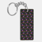 Regenboogkleurige Giraffe Sleutelhanger (Voorkant Links)