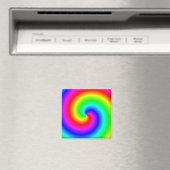 Regenboogkleurige gradiëntspiraal magneet (Insitu (Vaatwasser))