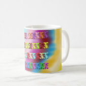 Regenboogkleurige heldere mok (Voorkant rechts)