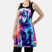 Regenboogkleurige Hond Kunst Schort (Insitu)