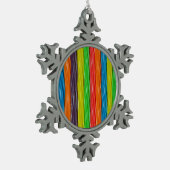 Regenboogkleurige kerstsierversiering tin sneeuwvlok ornament (Links)