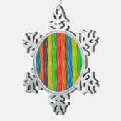 Regenboogkleurige kerstsierversiering tin sneeuwvlok ornament (Rechts)
