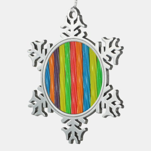 Regenboogkleurige kerstsierversiering tin sneeuwvlok ornament (Rechts)