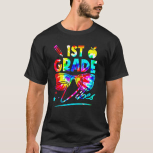 Regenboogkleurige kleurstof 1e-gradenflesjes terug t-shirt