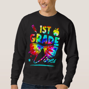 Regenboogkleurige kleurstof 1e-gradenflesjes terug trui