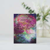 Regenboogkleurige levensboom briefkaart (Staand voorkant)