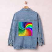 Regenboogkleurige Mandala-46556 Denim Jacket (Hangar)