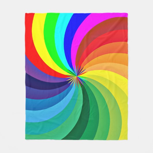 Regenboogkleurige Mandala-46556 Fleece Deken (Voorkant)