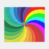 Regenboogkleurige Mandala-46556 Fleece Deken (Voorkant (Horizontaal))