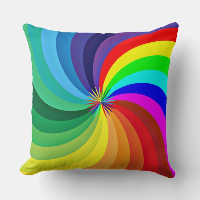 Regenboogkleurige Mandala-46556 Kussen (Voorkant)