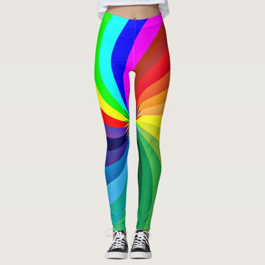 Regenboogkleurige Mandala-46556 Leggings (Voorkant)