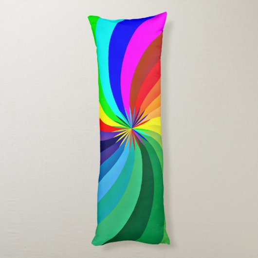 Regenboogkleurige Mandala-46556 Lichaamskussen (Achterkant (Verticaal))