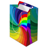 Regenboogkleurige Mandala-46556 Medium Cadeauzakje (Voorkant Gekanteld)