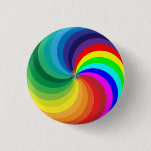 Regenboogkleurige Mandala-46556 Ronde Button 3,2 Cm