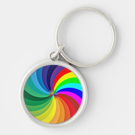 Regenboogkleurige Mandala-46556 Sleutelhanger (Voorkant)