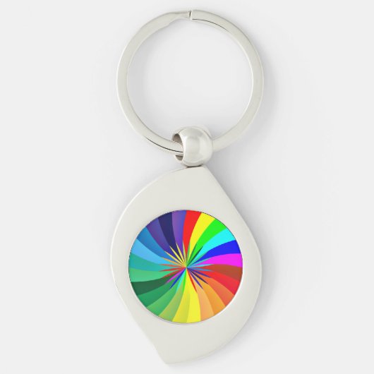 Regenboogkleurige Mandala-46556 Sleutelhanger (Voorkant)
