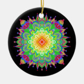  regenboogkleurige Mandala Abstracte Art Cerami Keramisch Ornament (Voorkant)