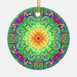  regenboogkleurige Mandala Abstracte Art Cerami Keramisch Ornament