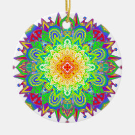  regenboogkleurige Mandala Abstracte kunst Keramisch Ornament