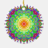  regenboogkleurige Mandala Abstracte kunst Keramisch Ornament (Achterkant)