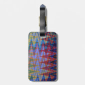 Regenboogkleurige Modern Marbling Swoon patroon Bagagelabel (Achterkant verticaal)