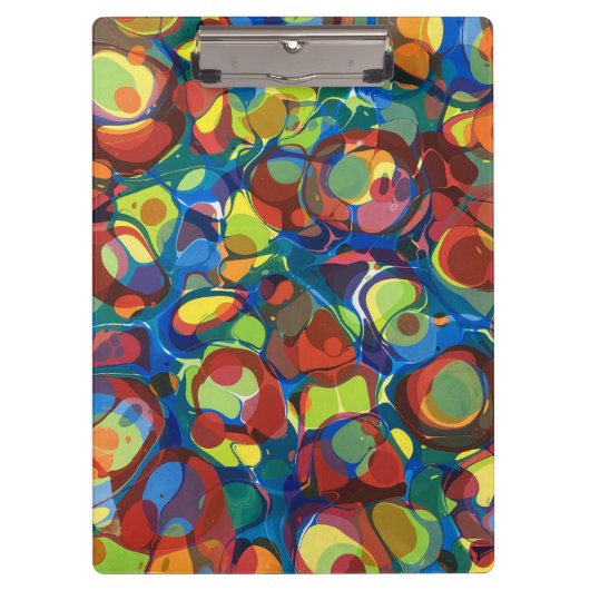 Regenboogkleurige moderne marmering Party patroon Klembord (Voorkant)