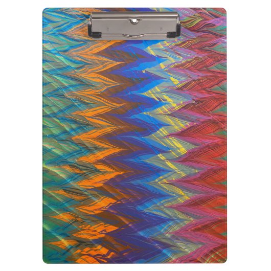 Regenboogkleurige moderne marmering Vertigo patroo Klembord (Voorkant)