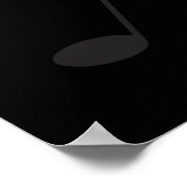 Regenboogkleurige Muzieknoten 48 x 32 Poster (Hoek)