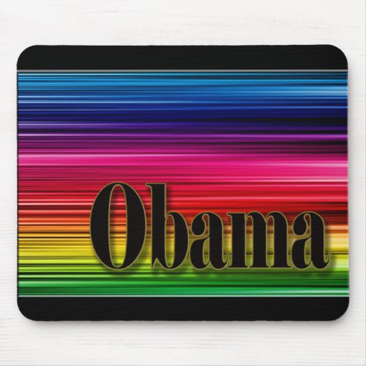 Regenboogkleurige Obama mousepad Muismat (Voorkant)