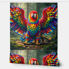 Regenboogkleurige papegaai luxe behang/huis decora behang