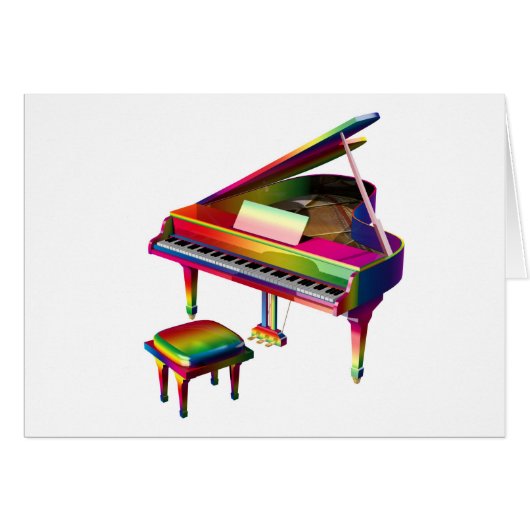 Regenboogkleurige piano (Voorkant Horizontaal)
