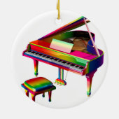 Regenboogkleurige piano keramisch ornament (Achterkant)
