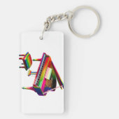 Regenboogkleurige piano sleutelhanger (achterkant)