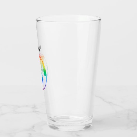 Regenboogkleurige planeet aarde glas (Links)