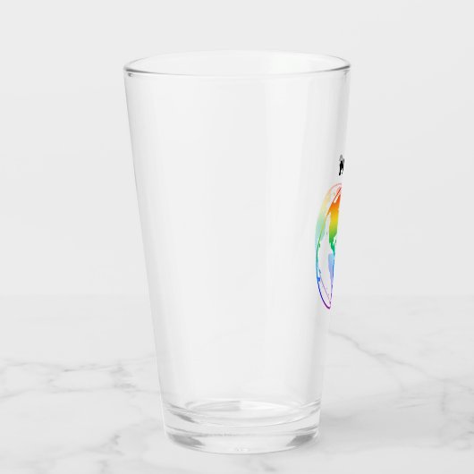 Regenboogkleurige planeet aarde glas (Rechts)