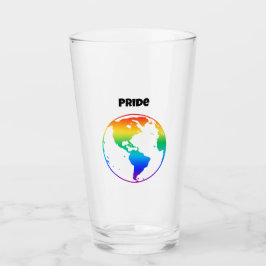 Regenboogkleurige planeet aarde glas