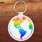 Regenboogkleurige planeet aarde sleutelhanger (Achterkant)