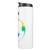 Regenboogkleurige planeet aarde thermosbeker (Geroteerd rechts)