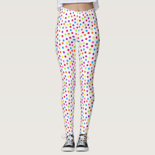 Regenboogkleurige pokadop leggings