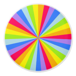 Regenboogkleurige strepen trekken / deurknop keramische knop