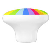 Regenboogkleurige strepen trekken / deurknop keramische knop (Zijkant)
