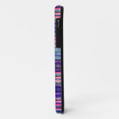 Regenboogkleurige stripes gegraveerde texturen 3 Case-Mate iPhone case (Achterkant/links)