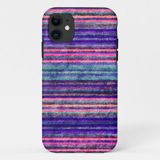 Regenboogkleurige stripes gegraveerde texturen 3 Case-Mate iPhone case (Achterkant)