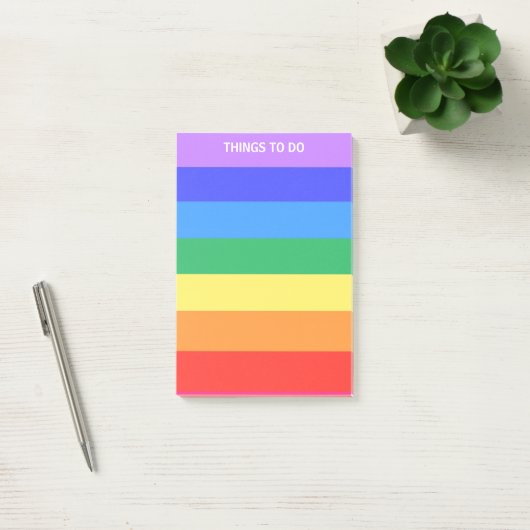 Regenboogkleurige strips om te doen post-it® notes (Kantoor)
