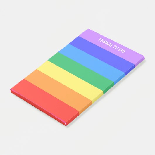 Regenboogkleurige strips om te doen post-it® notes (Schuin)