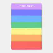 Regenboogkleurige strips om te doen post-it® notes (Voorkant)