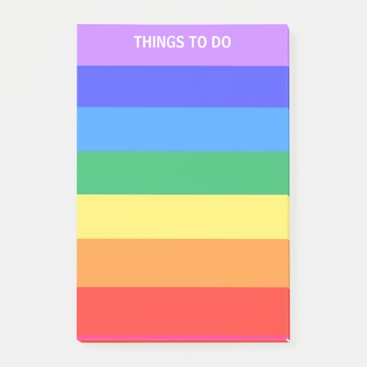 Regenboogkleurige strips om te doen post-it® notes (Voorkant)
