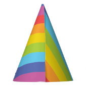 Regenboogkleurige strips voor papier feesthoedjes (Achterkant)