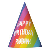 Regenboogkleurige strips voor papier feesthoedjes (Voorkant)