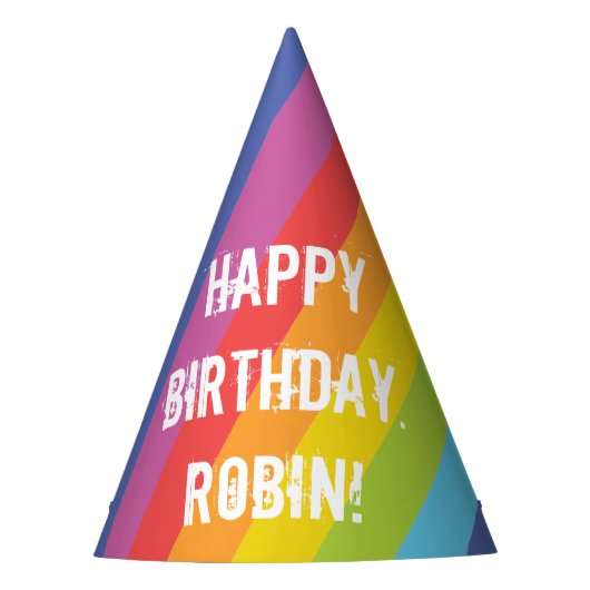 Regenboogkleurige strips voor papier feesthoedjes (Voorkant)